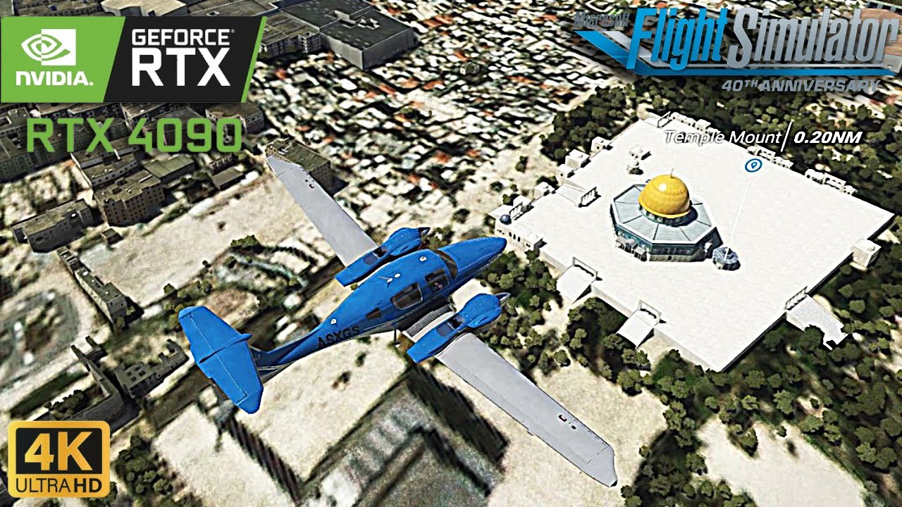 Aerial Journey Over Jerusalem: RTX 4090 Flight Simulator Experience