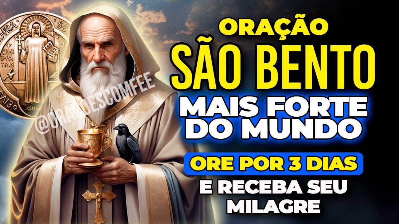 🙏 PODEROSA ORAÇÃO: São Bento Afasta todo o Mal visível e invisível. Ore por 3 dias!