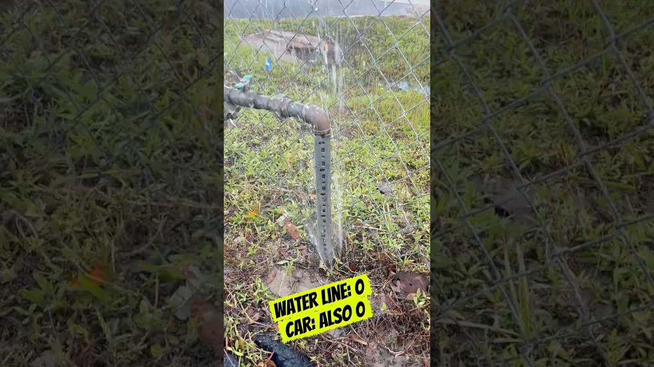Автомобиль повредил наш водопровод во время аварийной ситуации #сантехника #торговлятоктам