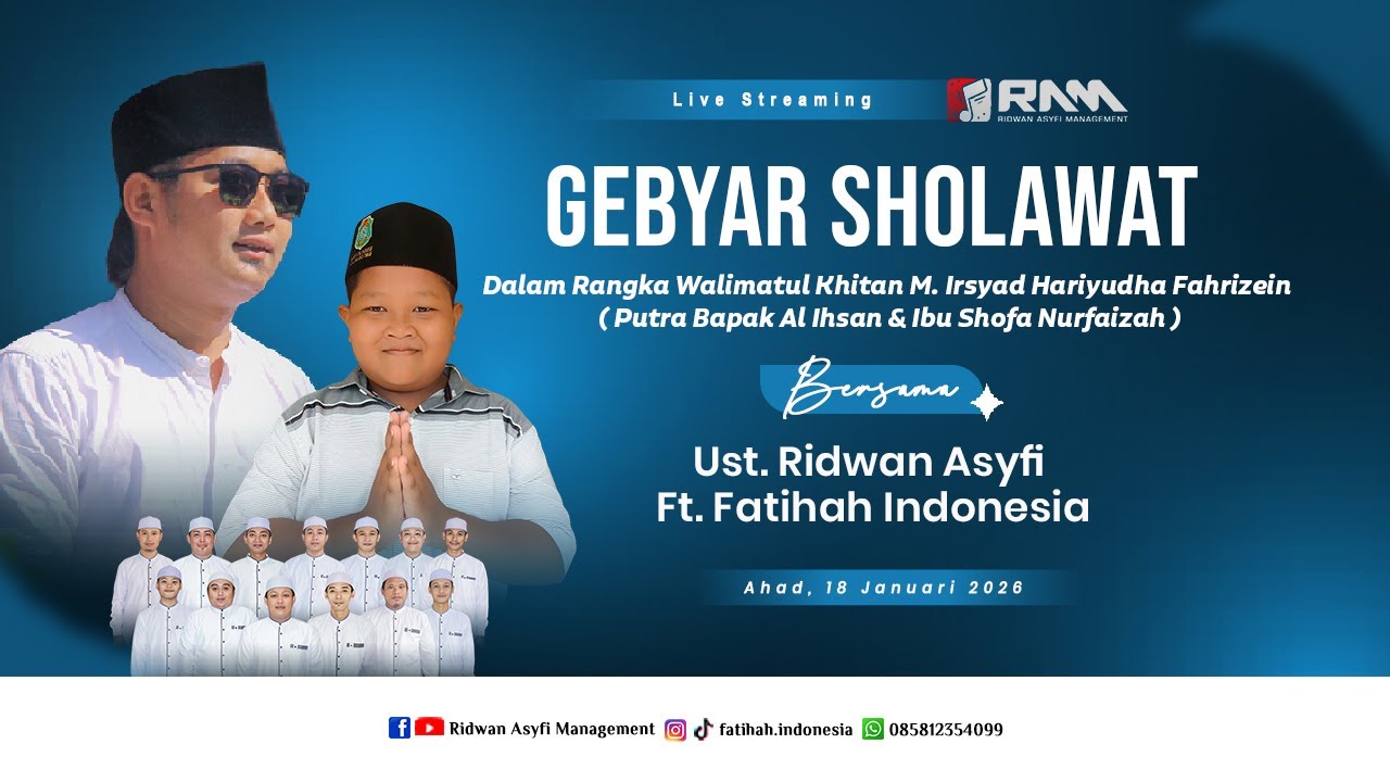 [LIVE] GEBYAR SHOLAWAT BERSAMA UST. RIDWAN ASYFI FATIHAH INDONESIA | CEKALANG SOKO TUBAN