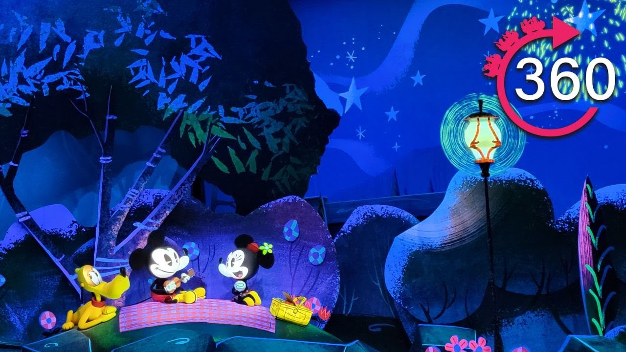 360º Ride on Mickey & Minnie's Runaway Railway at Disney World, Hollywood Studios
