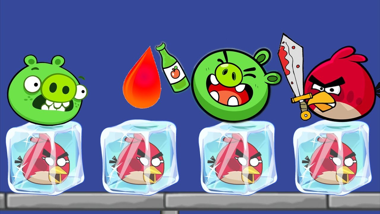 Angry Birds Frozen - RESCUE AND UNFREEZE THE BIRDS BY DRAWING COLOR WATER LEVELS!