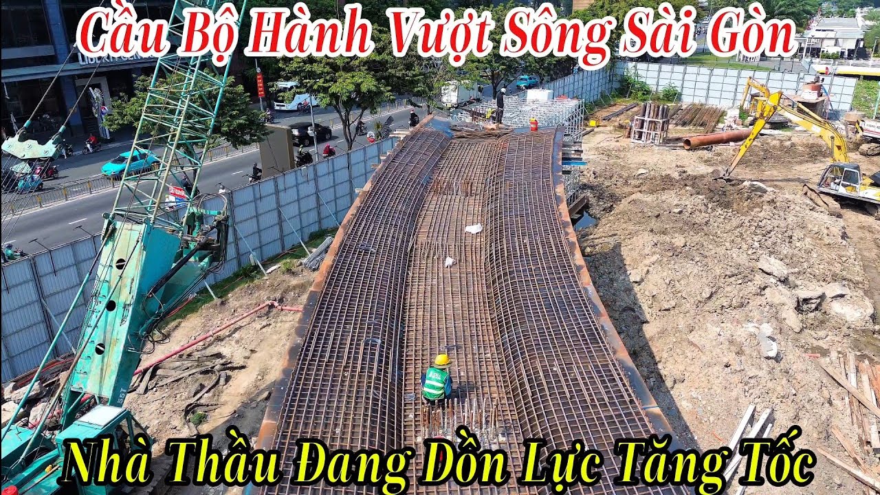 Cầu Bộ Hành 1000 Tỷ Vượt Sông Sài Gòn Đang Dồn Lực Tăng Tốc 18/1/2026