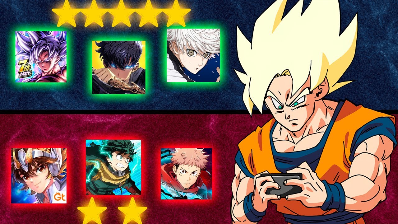 JOGANDO TODOS OS JOGOS DE ANIME DO PIOR AO MELHOR AVALIADO PARA CELULAR