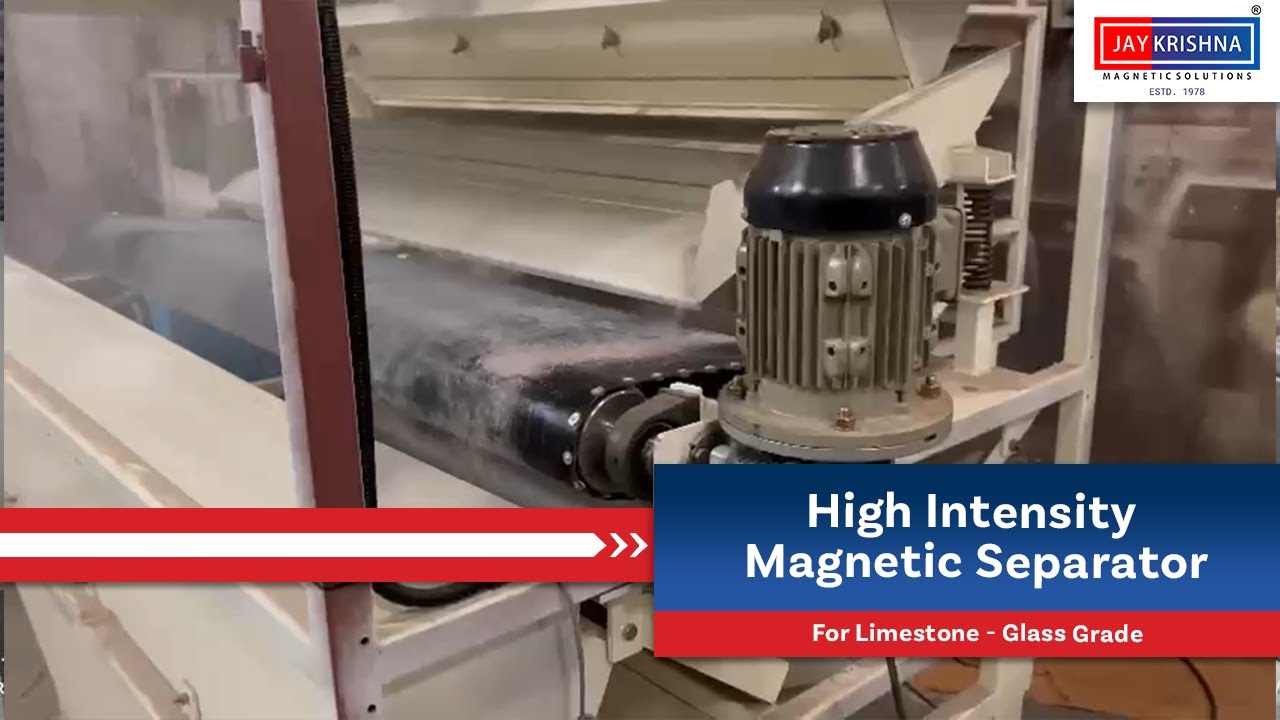 Magnetic Separator For Limestone - Glass Grade | High-Intensity Magnetic Separator