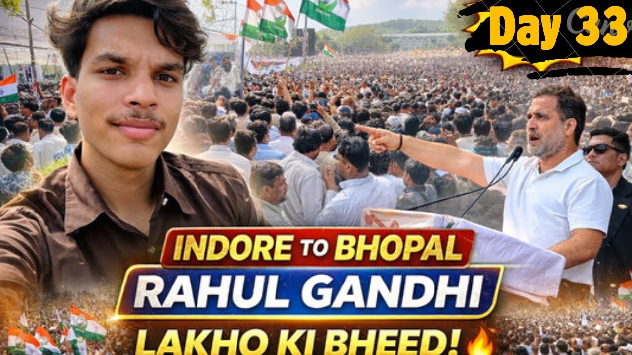Bhopal Me Rahul Gandhi 😮 Lakho Ki Public | Indore to Bhopal Travel Vlog!