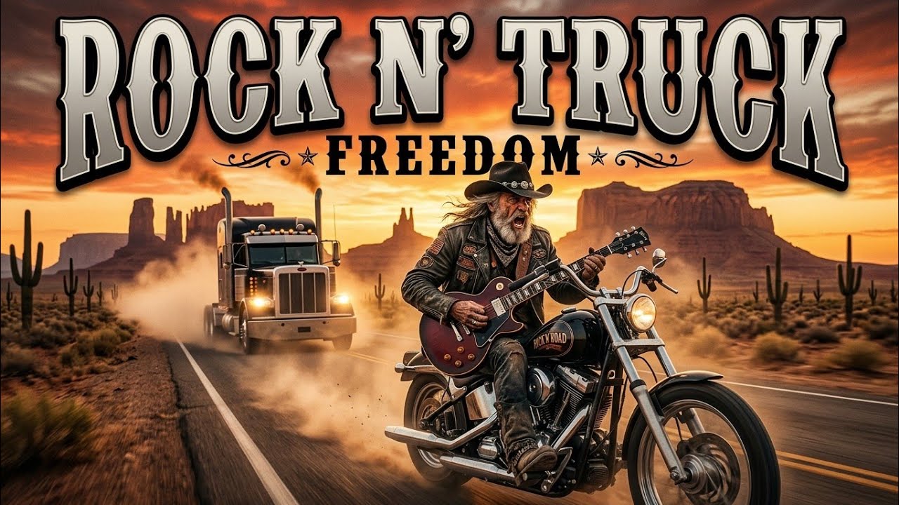 Ultimate Country Rock Road Trip Playlist for Truckers | Endless Highway Drive at Sunset.