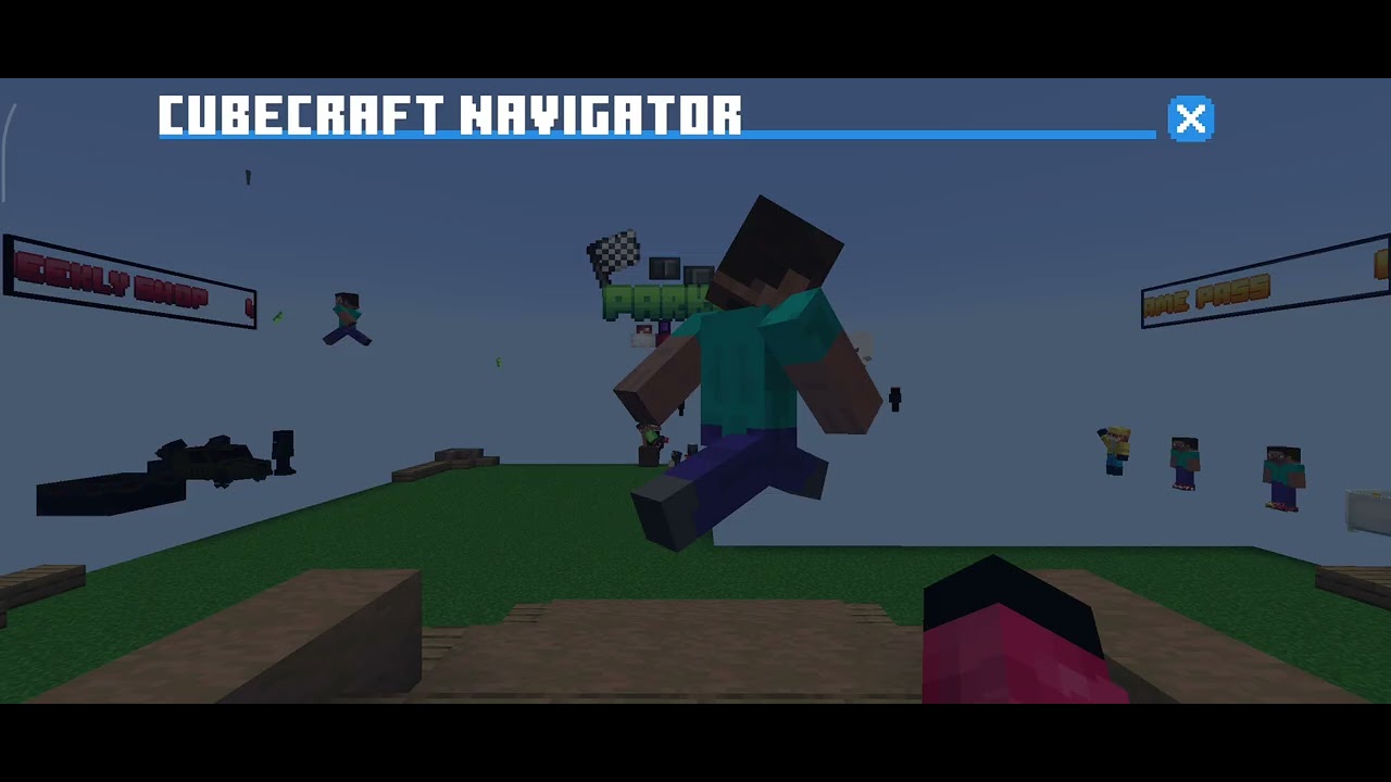 Minecraft ama cube craft sunucusu da parkur oynadım