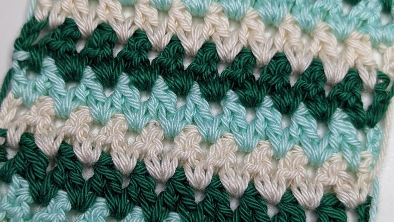 Häkelmuster, Zick-Zack, sehr einfach, nur eine Reihe, Babydecke, Blanket, Crochet, sehr einfach