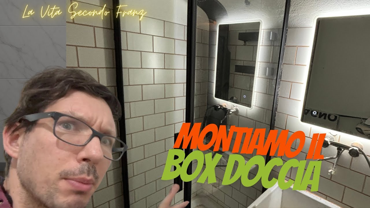 Monto il box doccia in vetro e alluminio nero 🚿✨ | Specchiera LED touch (Parte 2)