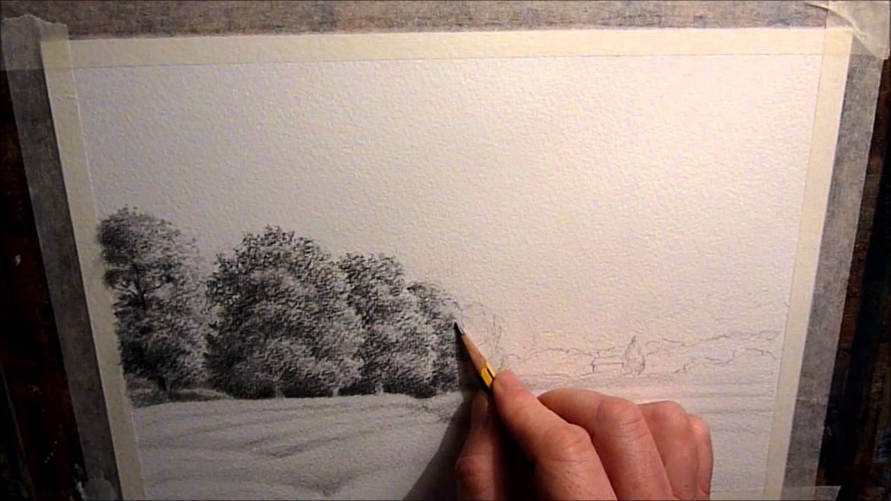 Drawing Trees for Pencil and Wash Watercolour, A few Simple Tips
