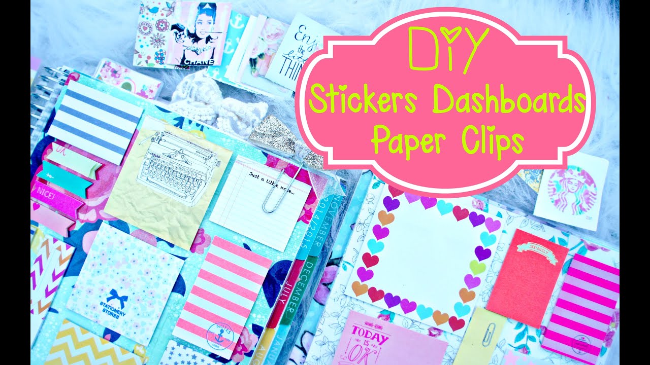 DIY Planner Supplies: Stickers, Paper Clilps, and Erin Condren Dashboard