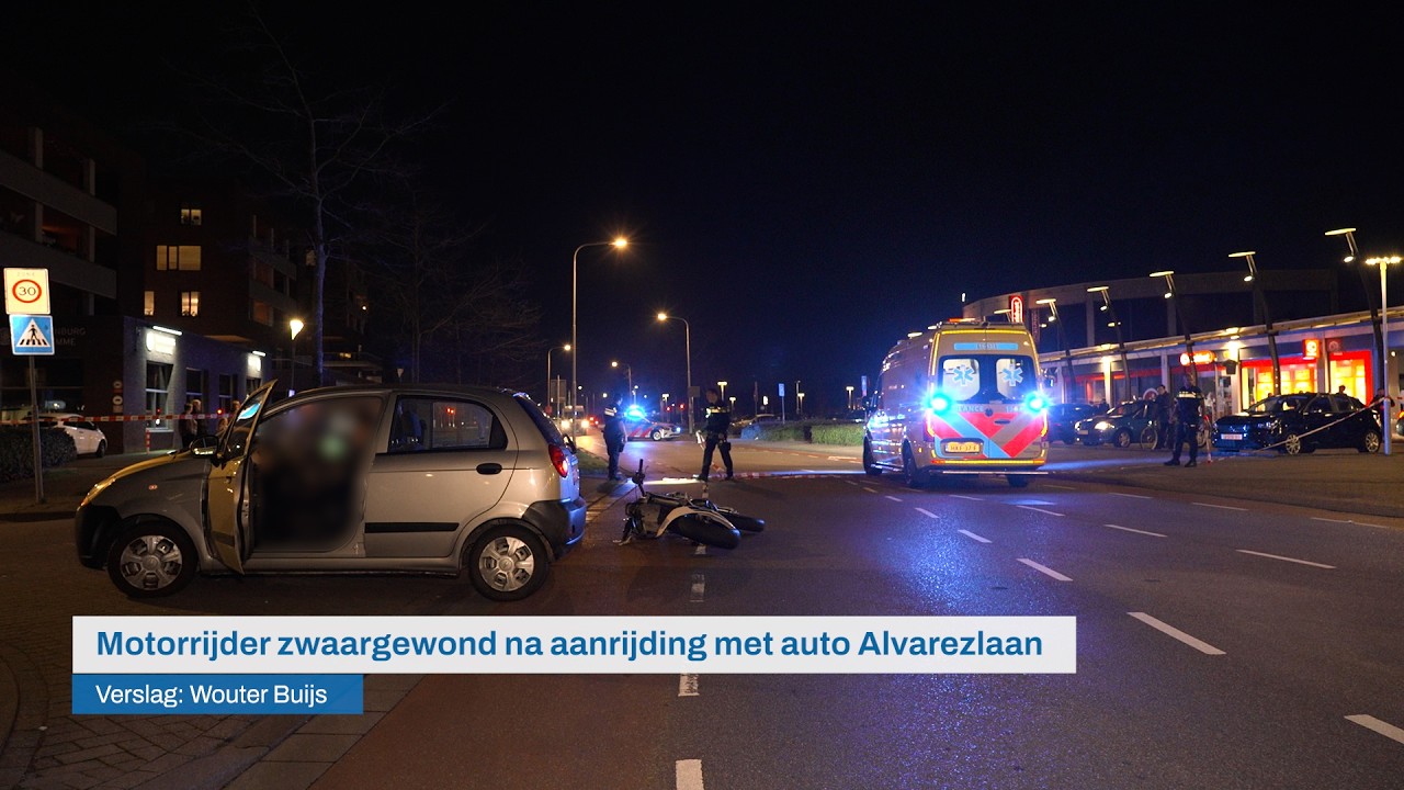 Motorrijder zwaargewond na aanrijding met auto Alvarezlaan - 112 Nieuws | Omroep ZVL