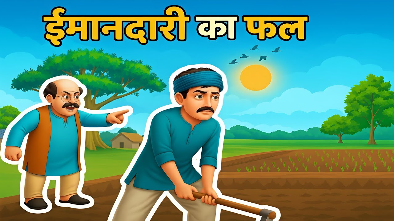 ईमानदारी का फल ❤️ | Heart Touching Hindi Moral Story | Village Storytelling video | Cartoon Story 