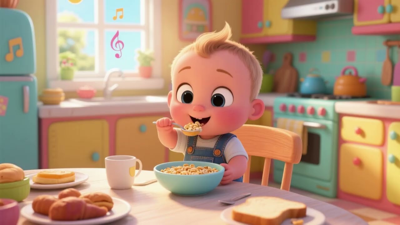 Baby Eating Breakfast – Fun Morning Song 🍳👶 Kids Routine & Learning Video