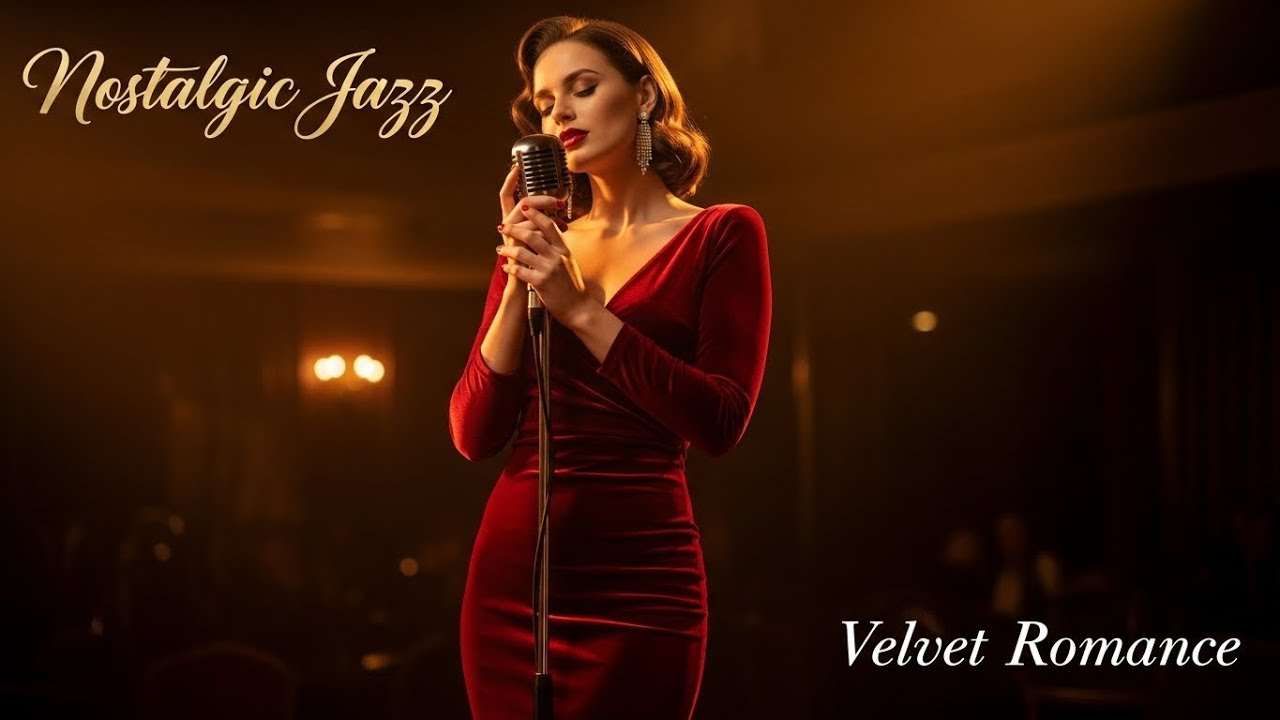 The Lady in Ruby Velvet 🌹 Deep Romantic Jazz & 1950s Elegance