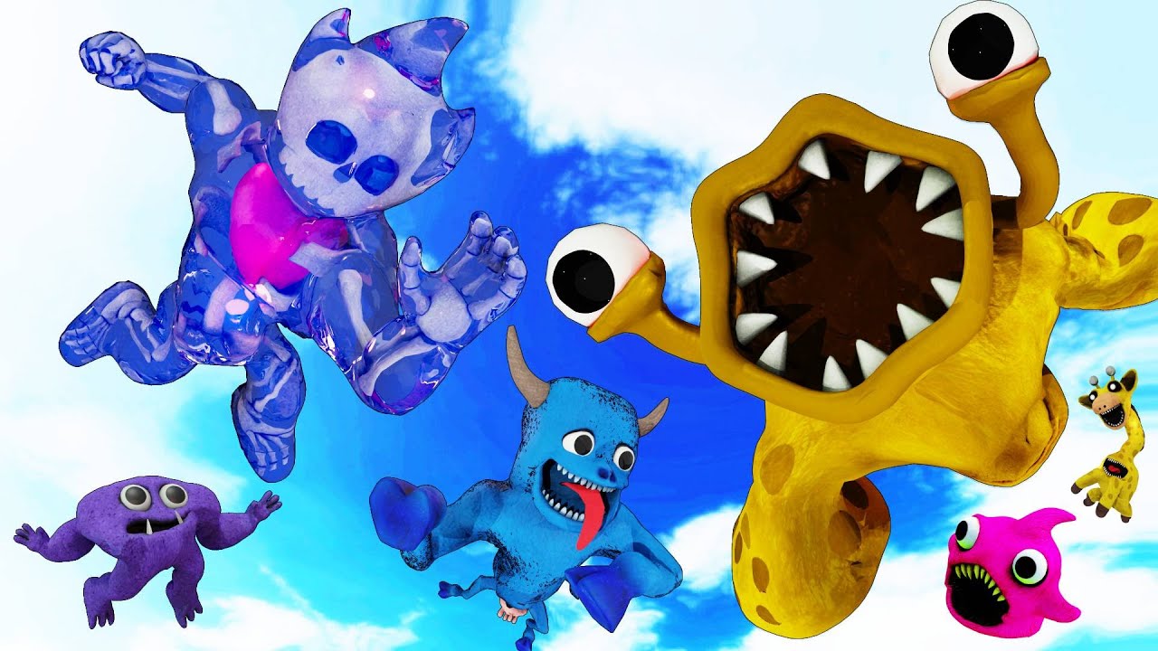Garten of Banban 1-5 Ragdolls in Garry's Mod Skelly Agni Banbaleena Nibbler Crabzilla Jumps in GMOD