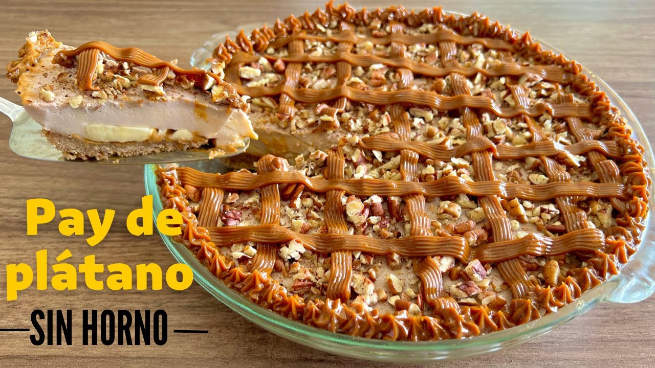 PAY DE PLÁTANO Y DULCE DE LECHE SIN HORNO | POSTRE FÁCIL Y RÁPIDO | POSTRES CON IXCHEL