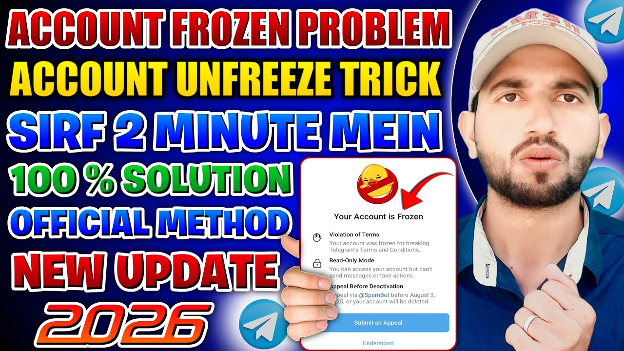 How to Unfreeze Telegram Account | Telegram Your Account is Frozen Problem Solve 2026
