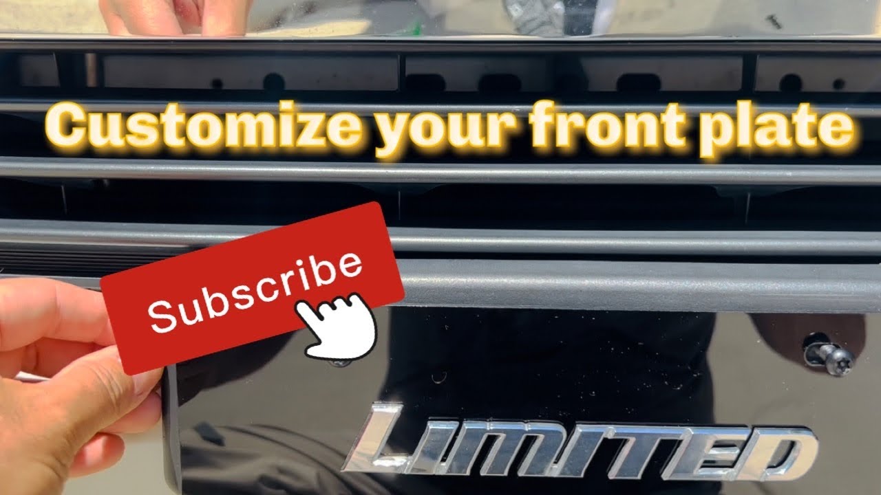 Adding a custom front tag to your car, truck or suv.