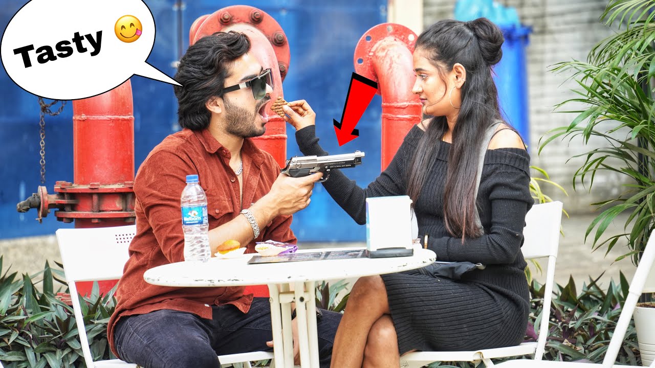 G@ngster Eating Random Girls Food Pr@nk😎  Zia Kamal
