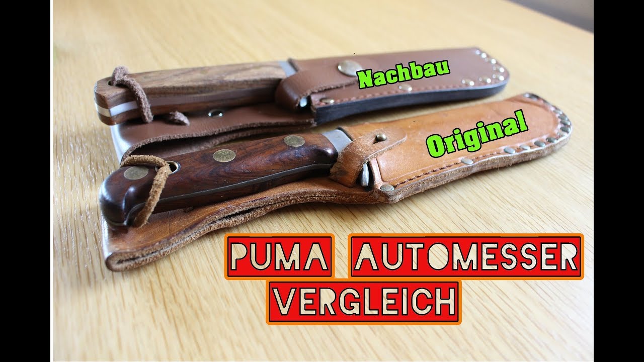 Puma Messer / Puma Automesser - Vergleich Original und Nachbau MFH Fallschirmspringermesser