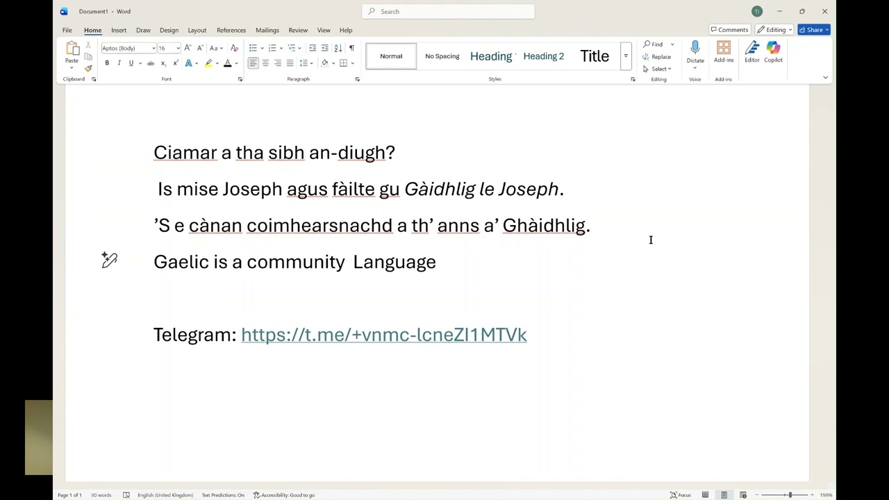 Stop Just Watching – Use Scottish Gaelic | Join my Telegram Channel