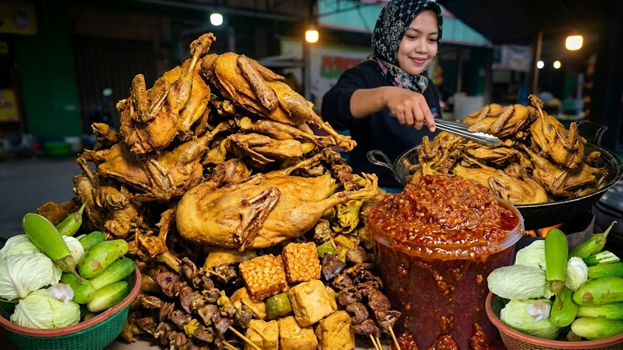 GILA! DIGUYUR HUJAN LEBAT MAKIN RAMAI! BEBEK RAKSASA UTUH SAMBEL PENYETANNYA JUARA!