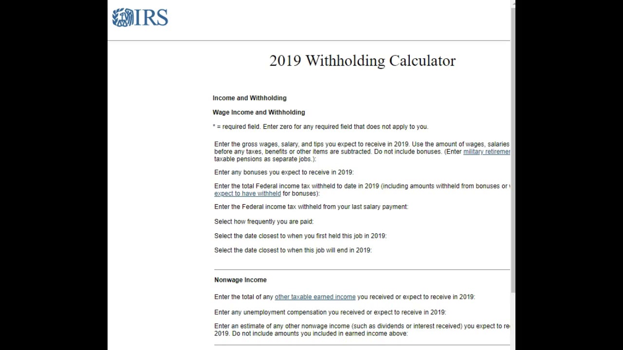 How To Fill Out Your 2019 W4 Tax Form| Withholding Calculator