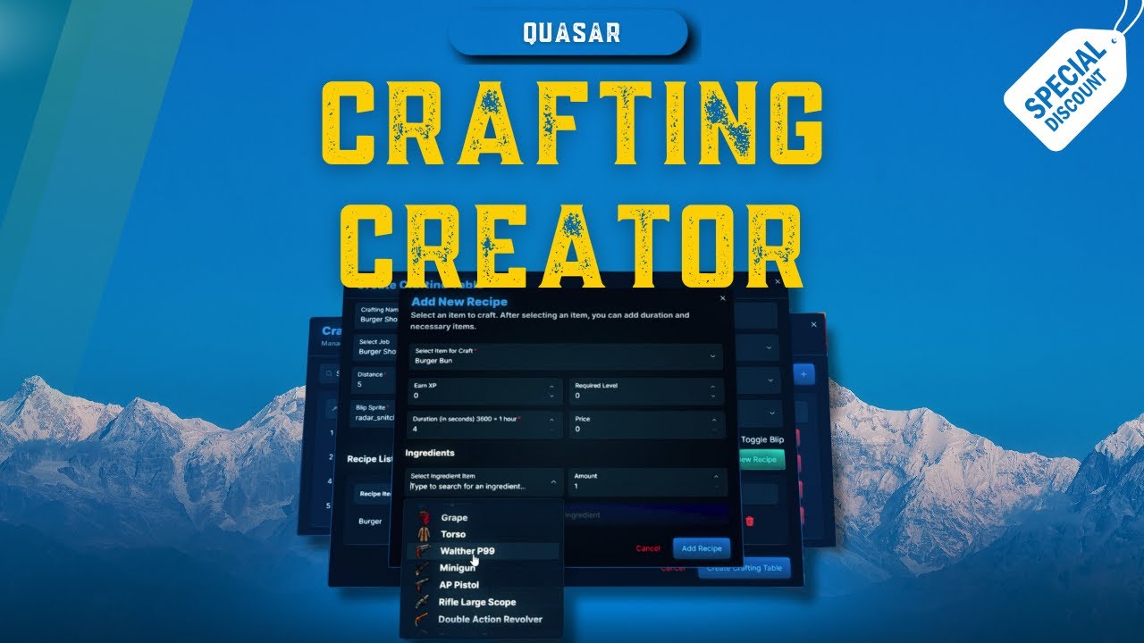 [QB/QBOX/ESX] | FiveM | Quasar Crafting Creator Installation & Setup Guide 🧪 | #fivemscript #gta