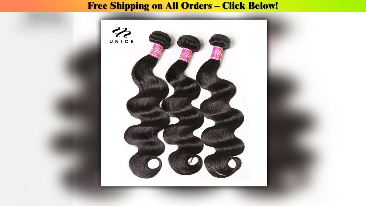 UNice Body Wave Bundles Natural Color 100% Human Hair Bundles Sew-in Quick Weaves Virgin Hair