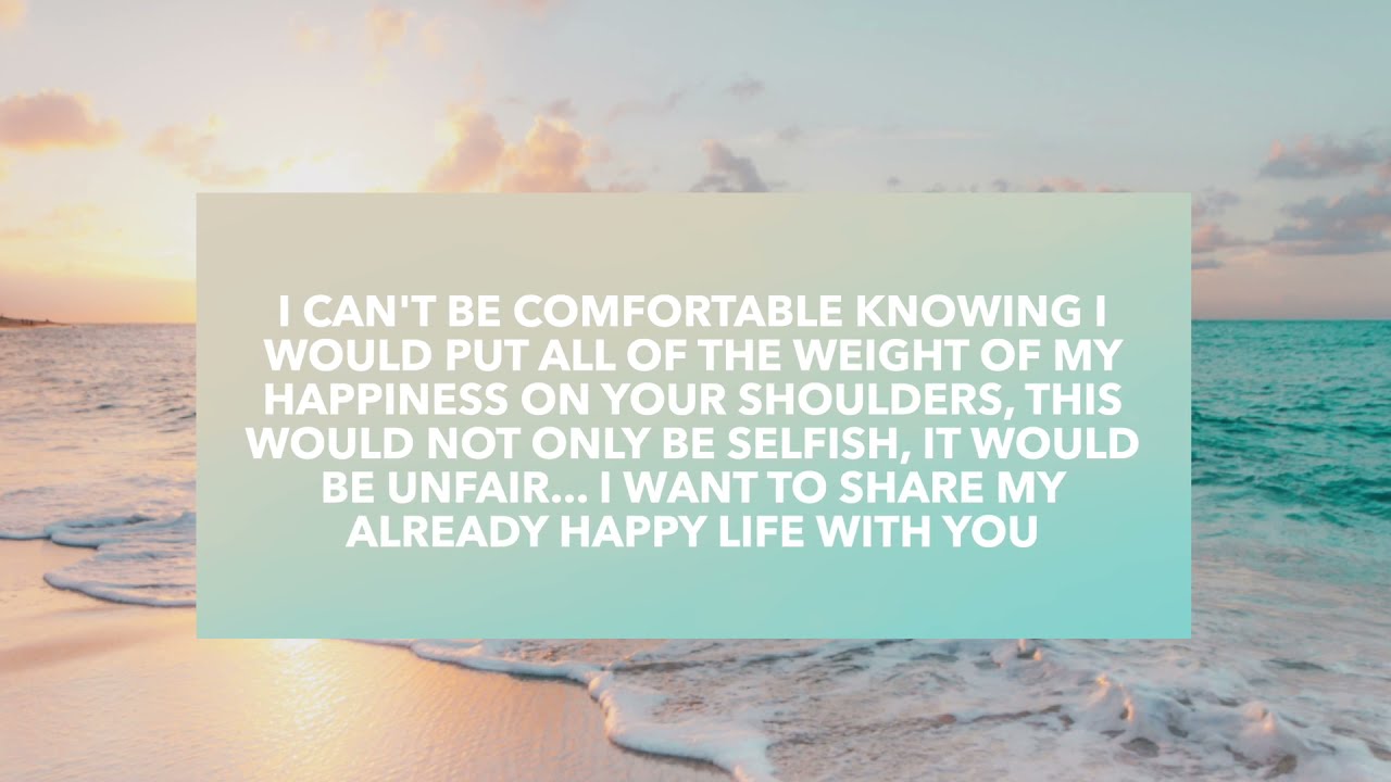 DM TO DF 💌 I don't want to be selfish...