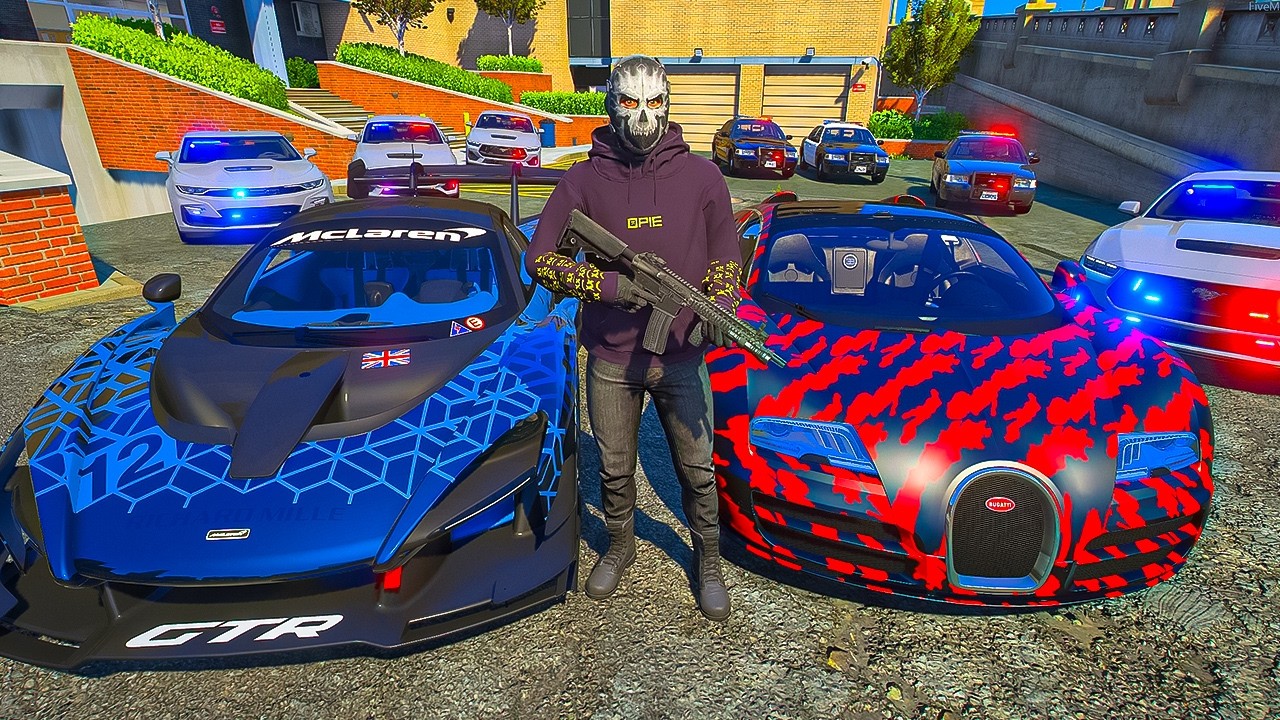 Угон суперкаров со штрафстоянки полиции в GTA 5 RP
