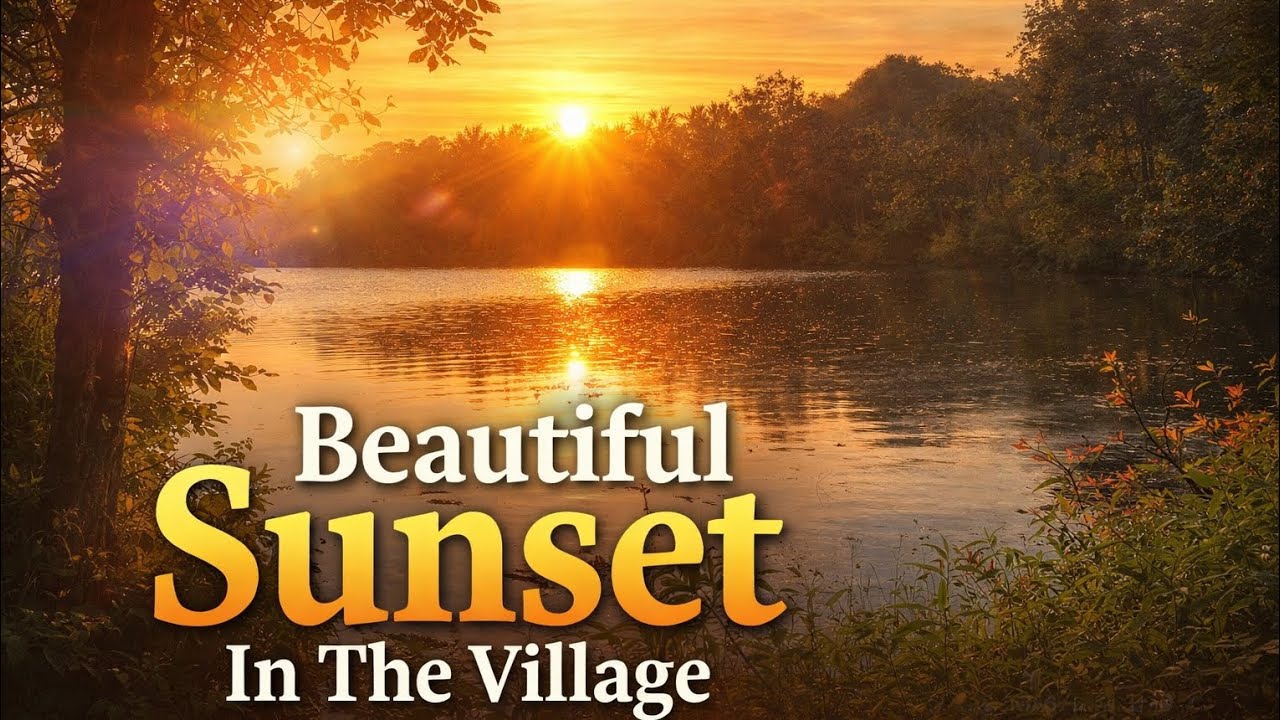 A Peaceful Sunset in My Village | Nature at Its Best 🌅#sunset #sunsetvideo #nature #naturelovers 