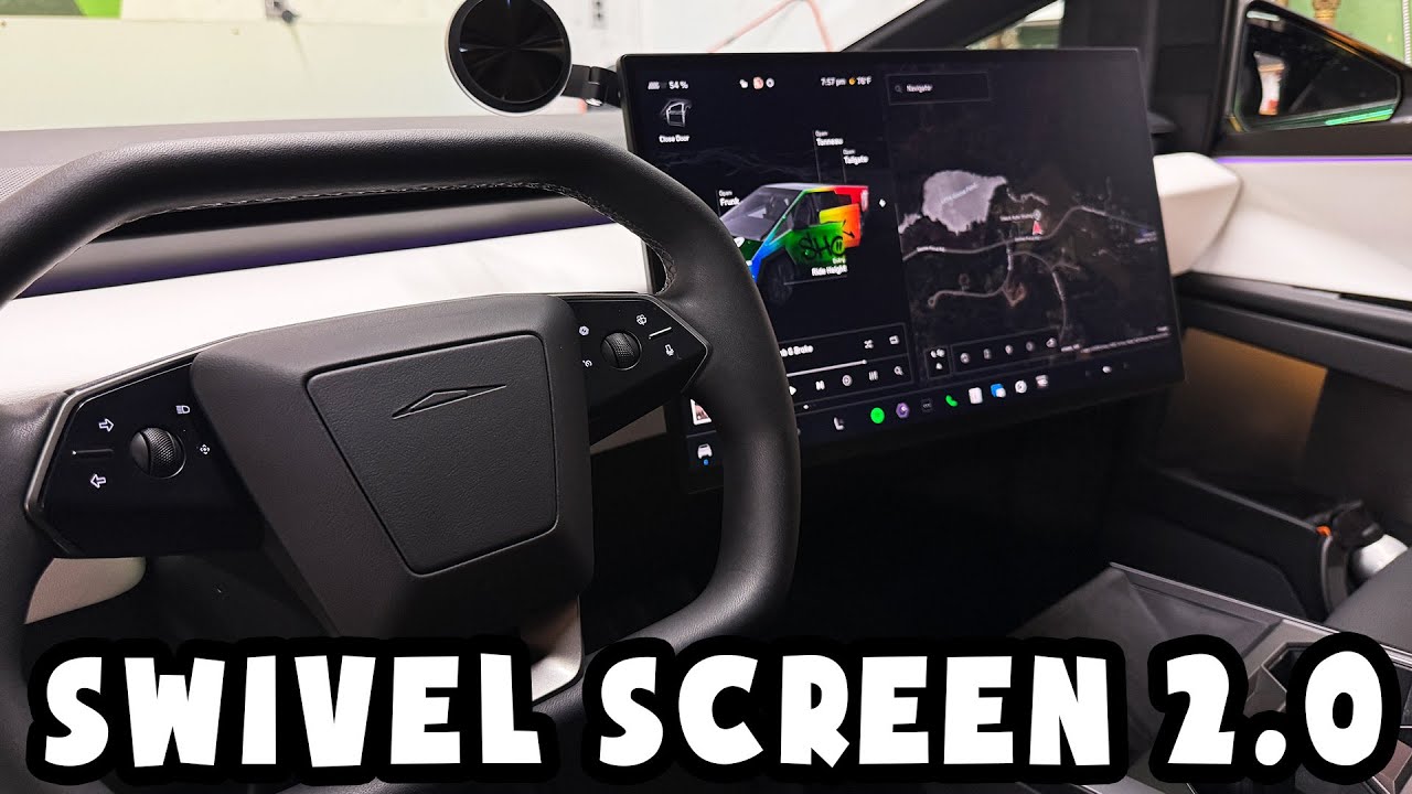 NEW VERSION Cybertruck Swivel Screen 2.0 From Tes Studio