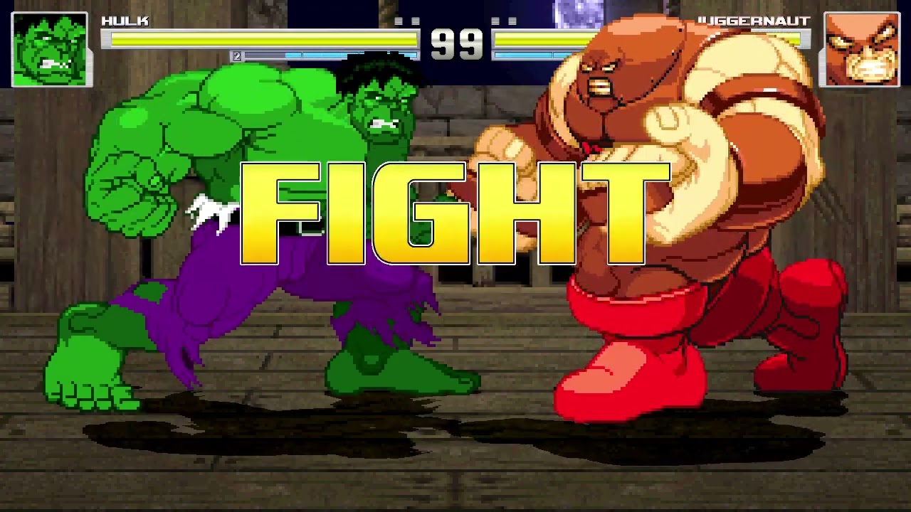 HULK VS THE JUGGERNAUT MUGEN BATTLE