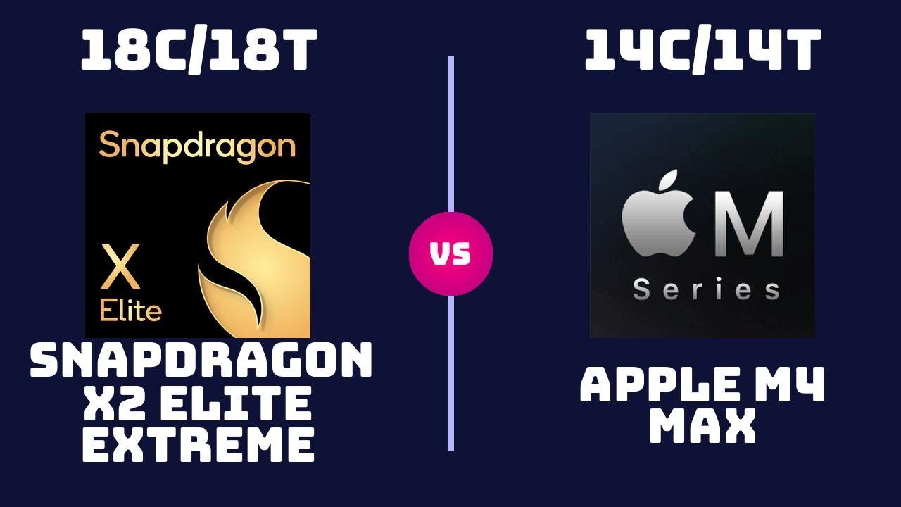 Snapdragon X2 Elite Extreme(X2E-96-100) vs Apple M4 Max (14-Core) &ndash; CPU Comparison | Which CPU wins?