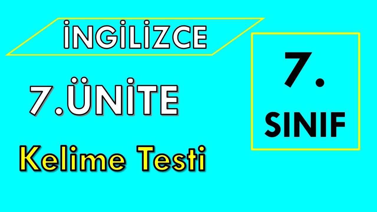 7.SINIF İNGİLİZCE 7.ÜNİTE, DREAMS- kelime testi
