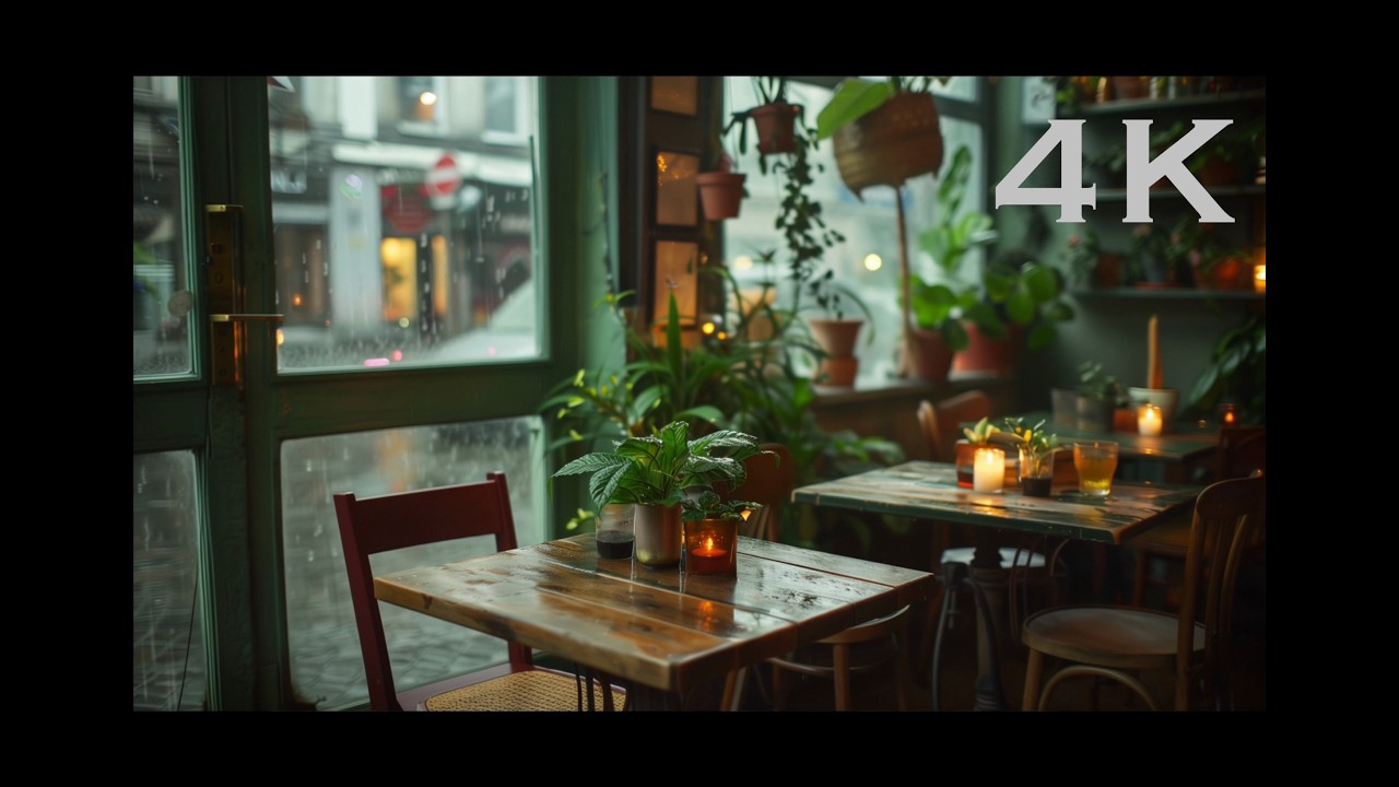 3 Hours of Pure Rain Sounds at a Quiet & Isolated Cafe in 4K | Cozy Solitude for Relaxation & Focus