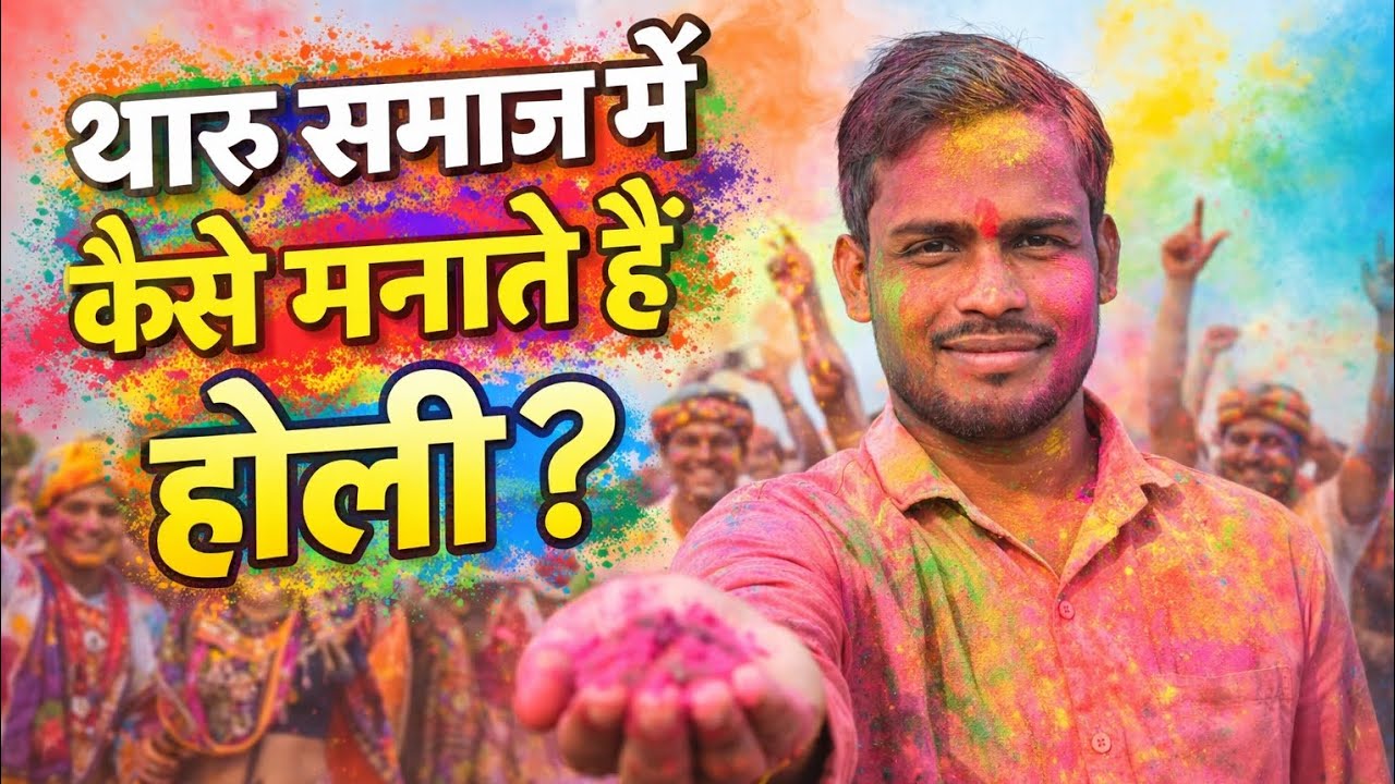पूरे देश में ऐसी होली कहीं नहीं! 😱🌸 | थारू समाज की अनोखी होली 2026 | Tharu Culture Holi 2026 |