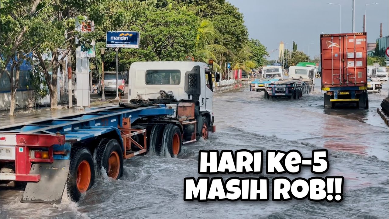 Update Banjir Rob Pelabuhan Tanjung Emas Belum Sepenuhnya Surut | Pengalaman Kerja Naik Perahu!!