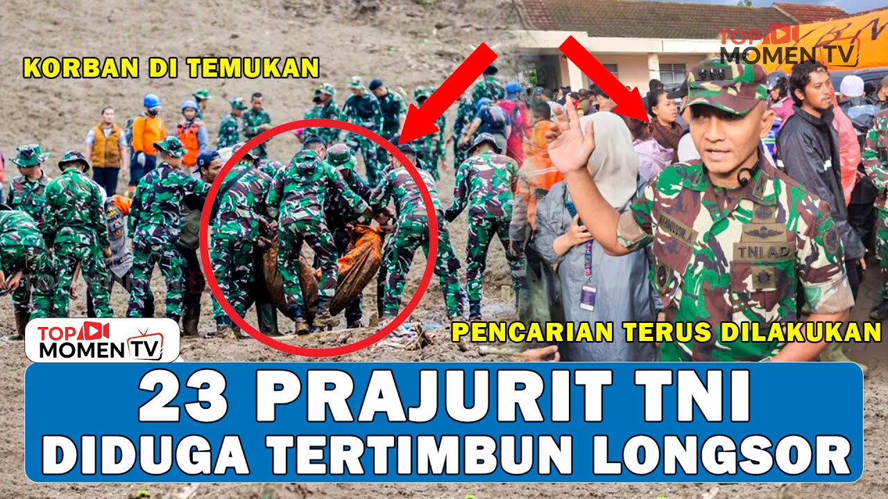 Longsor Cisarua Bandung Barat, 23 Prajurit TNI Diduga Tertimbun