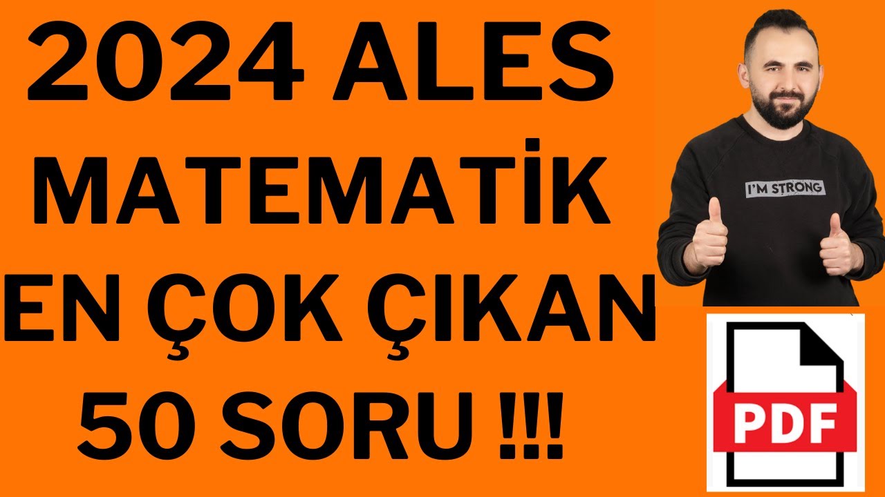 2024 Ales Matematik ÖSYM NİN EN ÇOK SORDUĞU 50 SORU TARZI !!! ÖZEL SORULAR !!! #2024ales #ales