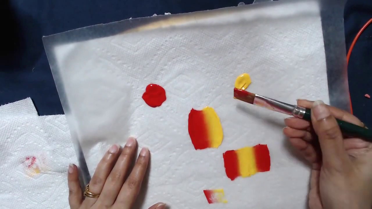 How to double load paint in a flat brush well for One stroke technique