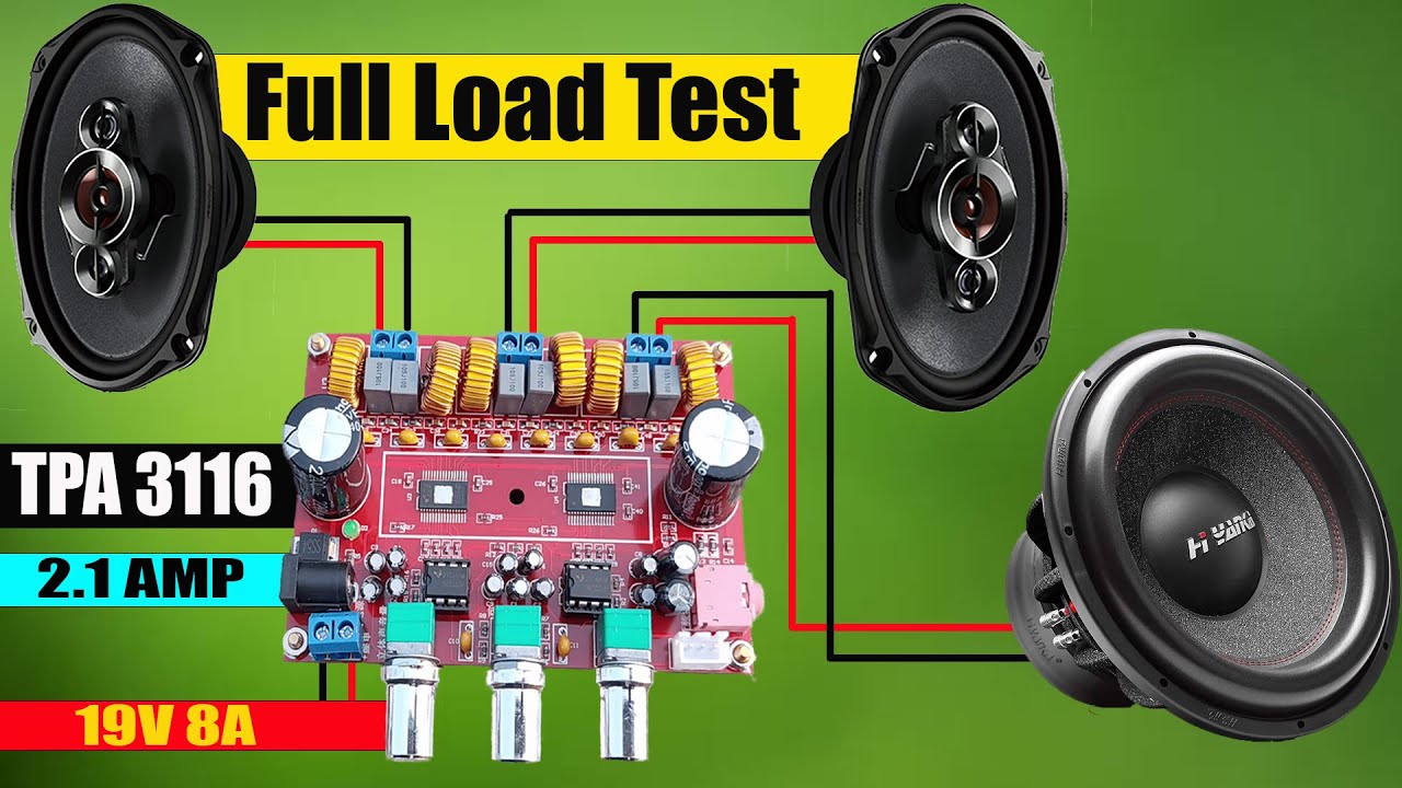 Original TPA 3116 Class-D 200 Watt 2.1 Amp Power Test