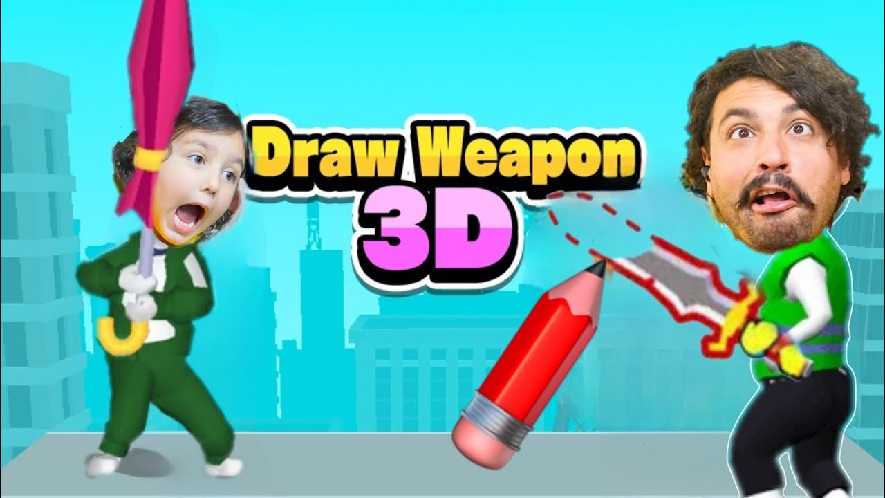 SİLAHINI ÇİZ VE RAKİBİNE MEYDAN OKU CHALLANGE 😃 Draw Weapon 3D