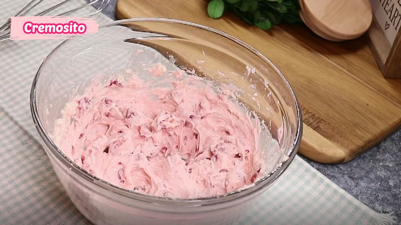 Relleno para Postres de Queso Crema Y Fresas Frescas