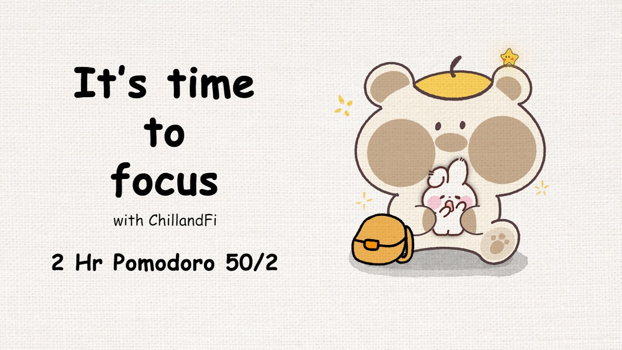 When Focus Feels Impossible: Pomodoro 50/10 🍅 | 2 Hour Lofi + Rain