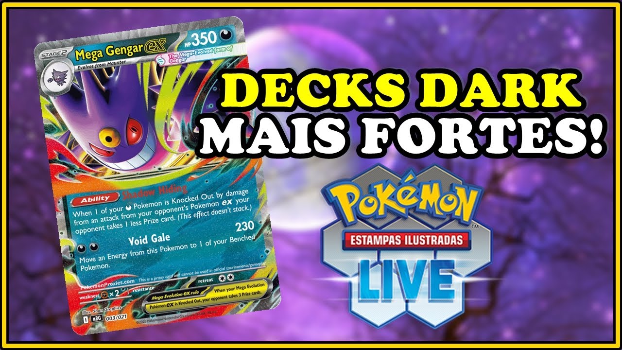 MEGA GENGAR EX! REFORÇANDO DECKS DARK!! POKÉMON TRADING CARD GAME LIVE!