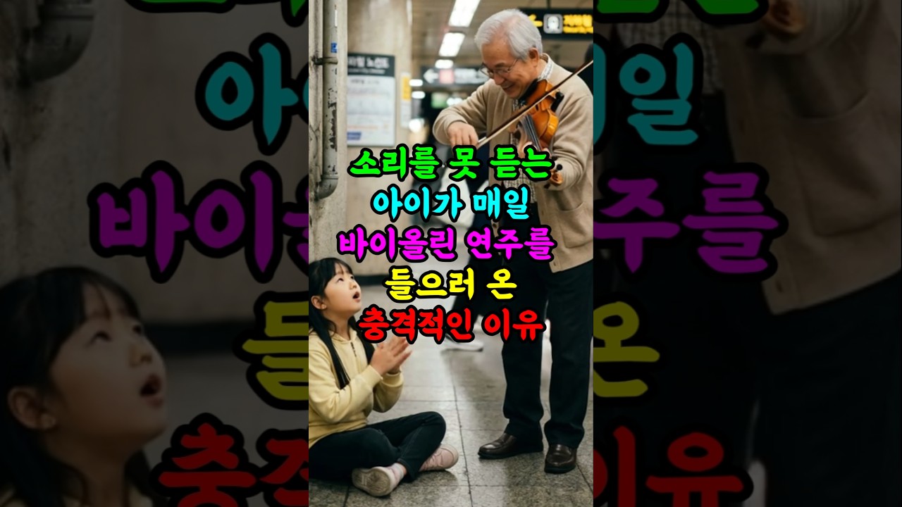 소리를 못 듣는 아이가 매일 바이올린 연주를 들으러 온 충격적인 이유